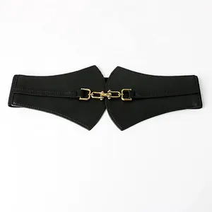 2023 New High Quality Women's Vintage Buckle Belt Elastic Decoration Dress Versatile Elastic Belt