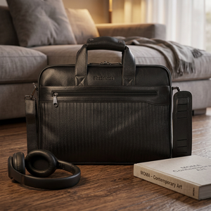 Maletín de Cuero Genuino para Hombre, Bolsa de Mensajero Cruzada para Portátil de 14 Pulgadas, Bolsa de Hombro Resistente para Negocios, Viajes, Trabajo, Abogados - Product Image 3