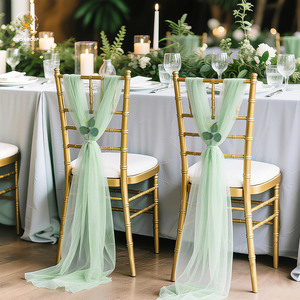 Fundas <span class=keywords><strong>de</strong></span> Silla <span class=keywords><strong>de</strong></span> Chifón para Boda, Decoración <span class=keywords><strong>de</strong></span> Pasillo, Tela para Drapeado, Fundas <span class=keywords><strong>de</strong></span> Silla <span class=keywords><strong>de</strong></span> Tul para <span class=keywords><strong>Fiestas</strong></span>, Ceremonias y <span class=keywords><strong>Banquetes</strong></span> - Product Image 1
