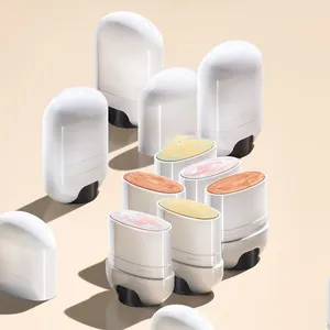 Promotionele Plastic Lippenstift Buis Eco-Vriendelijke Biologisch Afbreekbare Navulbare Deodorant Stick Gerecycled Plastic Cosmetische Verpakking