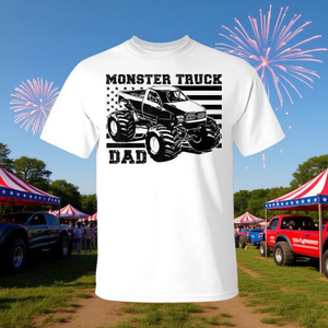 Camiseta Patriótica con Diseño de Camioneta Monstruo para Papá, con la Bandera Americana, para Mostrar Amor por el País, para Cualquier Evento - Product Image 3