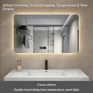 <span class=keywords><strong>Specchio</strong></span> da <span class=keywords><strong>Bagno</strong></span> Moderno Rettangolare 90x70cm con LED Dimmerabile, Controllo Touch, Vetro <span class=keywords><strong>Antiappannamento</strong></span>, Montaggio a Parete - Product Image 2