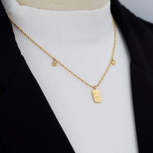 Colliers tendance 2026, bijoux minimalistes hypoallergéniques, acier inoxydable 316l, plaqué or 18k PVD, collier pour femmes - Product Image 4