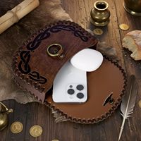 Ceinture en cuir médiévale et de la Renaissance avec pochette, sac de taille pour LARP et cosplay, accessoire de costume pour foire viking et de la Renaissance
