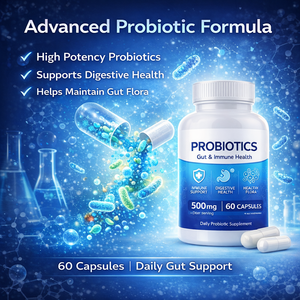 Complément de Probiotiques Haute Puissance 500mg pour la Santé Digestive et la <span class=keywords><strong>Flore</strong></span> <span class=keywords><strong>Intestinale</strong></span> Saine – Fabricant en Marque Blanche - Product Image 3