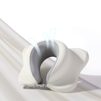 Support de tête gonflable d'oreiller de cou de voyage en forme de U de mousse de mémoire d'avion portatif pour le bureau de literie de vol