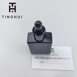 En stock – Flacon compte-gouttes carré/rectangulaire en verre dépoli noir/transparent pour huiles essentielles, avec bouchon – 15 ml, 30 ml, 50 ml, 100 ml - Product Image 4