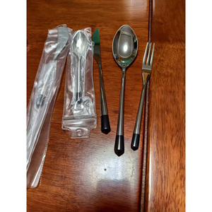 DF Nouveauté : Couverts de cuisine en acier inoxydable 304, finition miroir, avec manche conique créatif, pour aviation et restauration - Product Image 1