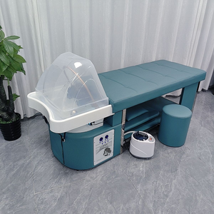 Mesa profesional de lavado de cabello con masaje, lavacabezas tipo cama para spa, con calefacción y vaporizador de agua para la cabeza - Product Image 5
