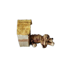 Figurine de chien Elizabeth Miles Fido, chien dans une niche, <span class=keywords><strong>Basset</strong></span> <span class=keywords><strong>Hound</strong></span> ou serre-livres, statue en résine de collection - Product Image 4