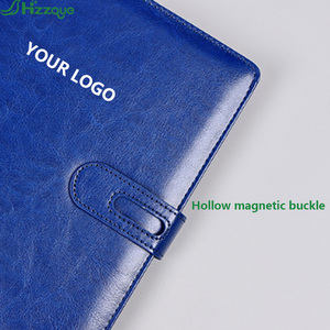 All'ingrosso A5 cartonato in pelle 100 fogli personalizzabili Logo Clip magnetica per regali ufficio stampa personale - Product Image 4