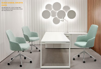 Chaise de bureau pivotante rembourrée de luxe pour hôtel, chambre, bureau, réglable en hauteur, pour la réception, le loisir, le travail, mobilier de chambre d'hôtel