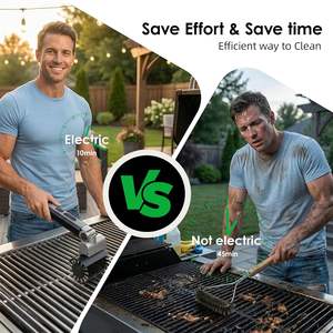 Cepillo Eléctrico para Parrilla de Exterior, Cepillo Giratorio de 3 Velocidades para Barbacoa, Cepillo de Limpieza de Parrilla de Acero Inoxidable 304 - Product Image 5