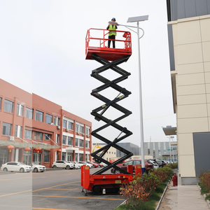 Elevador hidráulico de un solo mástil de aluminio de 6m, 8m, 9m, 10m, 12m, elevador hidráulico para hombre, plataforma de trabajo aéreo de un solo mástil - Product Image 1
