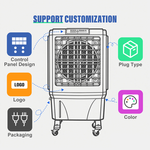 5000CMH Airflow Solar Fans Rechargeable Evaporative air Climatizadores <strong>Ac</strong> Climatiseur Portable Airconditioner <strong>Cooler</strong> - Product Image 2
