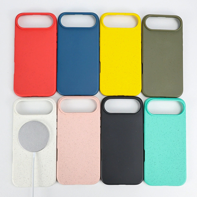 Hot Selling Factory Price Soft TPU Wheat Straw Phone Case Cover for iPhone Air 17 17 Pro 17 Pro Max with Magnetic