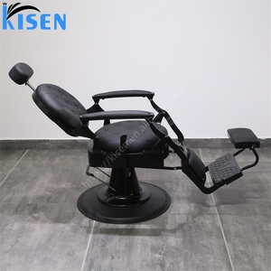 Kisen Luxury Synthetic <b>Leather</b> Modern Vintage <b>Reclining</b> Barber <b>Chair</b> for Barber Shop Salon Furniture Spa - Product Image 4