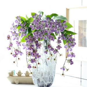 Impresión 3D de alta calidad Flores de jazmín de seda artificial <span class=keywords><strong>Malus</strong></span> <span class=keywords><strong>Spectabilis</strong></span> Flor de simulación púrpura Decoración de mesa de boda para el hogar - Product Image 4