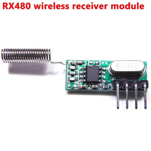433MHz Superheterodyne RF Receiver Module 3.3V-5.5V Wireless RF Receiver with Antenna Remote Control Receiver for Arduino