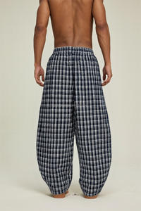 بنطلون رجالي كاجوال عالي الجودة مخصص وفضفاض بتصميم واسع الساق وملابس الشارع - Product Image 3