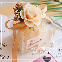 Chine usine en gros doux pliable faveur de mariage bonbons emballage alimentaire boîte-cadeau boîte à bougies en plastique