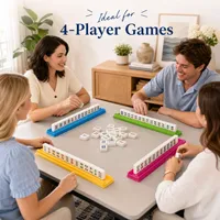 Supports et poussoirs de Mahjong transparents durables, plusieurs couleurs, supports de tuiles de Mahjong en plastique pour accessoires de jeu de société à domicile