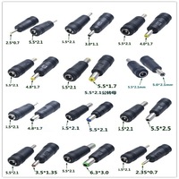 Connecteur adaptateur DC femelle 5.5x2.1mm vers mâle 6.3x4.0mm 6.2x3.0mm 5.5x2.5mm 5.5x2.1mm 5.5x1.7mm 4.8x1.7mm 4.0x1.7mm 3.5x1.35mm