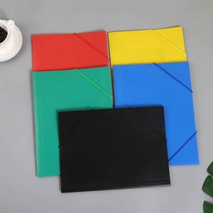 <b>A4</b> Transparent Twill Elastic PP Band Solid Color Matte Folder <b>File</b> Holder Binding Strap - Product Image 6