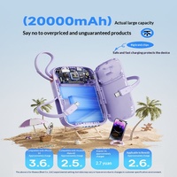 Baseus Q Electricity 2 Power Bank d'occasion 20000mAh Grande Capacité Double Port Alimentation Mobile avec Câble de Données Charge Rapide 22.5W