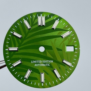 หน้าปัดนาฬิกาดำน้ำดัดแปลง SKX007 ขนาด 28.5 มม. รุ่น New Leaf Style  NH35 NH36 Movement BGW9 พร้อมพรายน้ำสีน้ำเงิน - Product Image 3