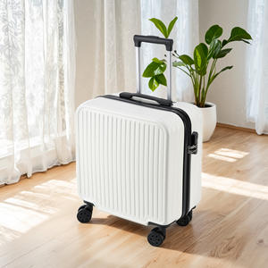 Maleta Personalizada para Estudiantes, Color Blanco Marfil, 20 Pulgadas, Ligera, con Ruedas Universales Silenciosas, Bolsillo con Cierre, para Viajes de Negocios - Product Image 3