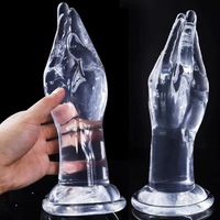Forme de main fermée claire Super énorme Plug Anal Silicone clair énorme godemichet Anal pour hommes femmes