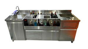 Mới được thiết kế lạnh Thép không gỉ <span class=keywords><strong>Cocktail</strong></span> bảng với tủ lạnh bartender bảng trạm - Product Image 2