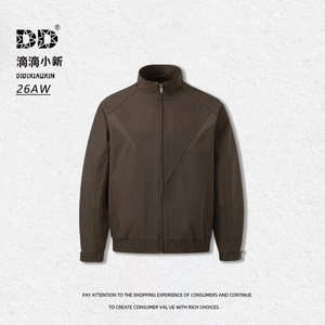 เสื้อแจ็คเก็ตบอมเบอร์ผู้ชายแบบมีซิปเต็มตัว ผ้าแคนวาสลายก้างปลา 320gsm สไตล์มินิมอลเท่ห์ ทนทาน น้ำหนักเบา - Product Image 3