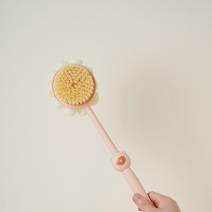 Bath <b>Brush</b> Long Handle Flower Shape Soft Bristle Back Scrubber Shower Cleaning Tool - Product Image 4