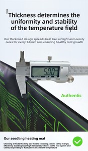 X144 Venta al por mayor de fábrica: Tapete calefactor eléctrico impermeable de 20*10 pulgadas para <span class=keywords><strong>cultivo</strong></span> de plántulas y suministros de jardinería - Product Image 6