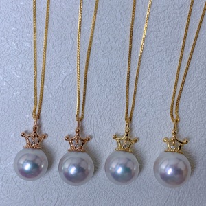 Base de pendentif en or massif 18 carats poli miroir, incrustée de diamants clairs étincelants, pour incrustation personnalisée de perle d'eau douce. - Product Image 6