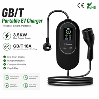 Chargeur EV portable 3,5 kW, certifié CCC CE RoHS GB/T, 16A 110V, pour Tesla, BYD, Li Nio, Xpeng, Auto, Geely, Changan, JAC