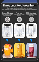 Mixeur-blender électrique silencieux HENGZHI grande capacité avec lame en acier inoxydable pour les salons de thé, cuisines et bars