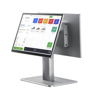 15.6 inch Máy tính để bàn Màn hình kép hệ thống POS tất cả trong một máy cảm ứng điện dung màn hình Core i3 i5 POS thiết bị đầu cuối - Product Image 1