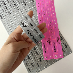 Disposable PVC <strong>wristband</strong> Customization, Detachable Label, Food Gift Exchange <strong>wristband</strong> - Product Image 5