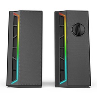 RGB Desktop PC Speaker 2.0 Channel Enhanced Sound dan Volume Control dengan Speaker Kabel 3.5Mm