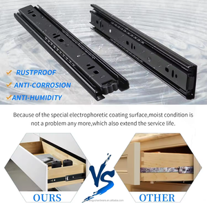 CY-205 Bình Thường Kim Loại Tủ Mềm Đóng Ngăn Kéo Trượt Kênh Đường Ray Runners Nhiệm Vụ Nặng Nề Đầy Đủ Mở Rộng Bóng Mang Ngăn Kéo Trượt - Product Image 6