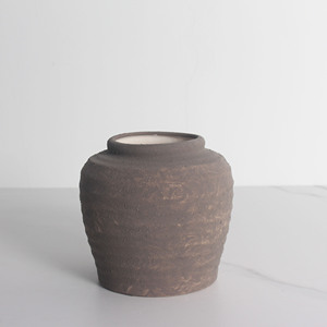 مزهرية زهور من السيراميك بتصميم فني ريفي عالي الجودة ، مزهريات ديكور منزلي حديثة فريدة من نوعها ، مزهريات حجري للمنزل وديكور الطاولة - Product Image 6