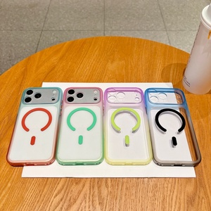 Funda Magnética Transparente con Degradado de Moda para iPhone 13 14 15 16 17 Pro Max Air, Carga Inalámbrica, Cubierta Protectora Trasera - Product Image 2