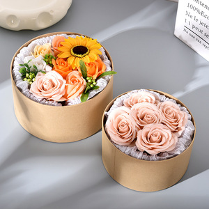 Caja de <span class=keywords><strong>regalo</strong></span> de cumpleaños de boda de papel Kraft de gama alta, embalaje creativo para hornear, estampado de caja vacía de gama alta, materiales reciclados - Product Image 3