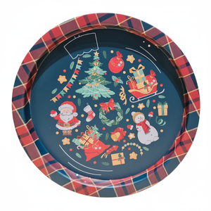 Winter Solstice Collection Metal <b>Round</b> <b>Tray</b> - dia 315 mm - Product Image 2