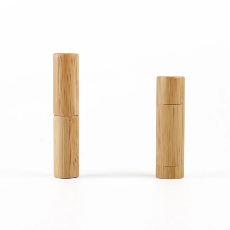 Umweltfreundlicher Lippenstiftbehälter 4 g 5 g Bambus Lippenstift Kosmetik Hautpflege Siebdruck goldene Lipgloss-Kosmetikverpackung