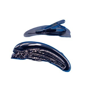Pinza de corbata de metal niquelado negro con diseño alienígena, fundición a presión, aleación de zinc, hecha a medida para accesorios de hombre - Product Image 5