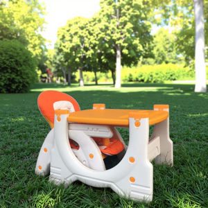 Chaise haute multifonctionnelle <span class=keywords><strong>3</strong></span>-en-<span class=keywords><strong>1</strong></span> réglable en plastique empilable pour bébé, chaise à bascule/chaise de bureau, pour salle de bain et cuisine - Product Image 3
